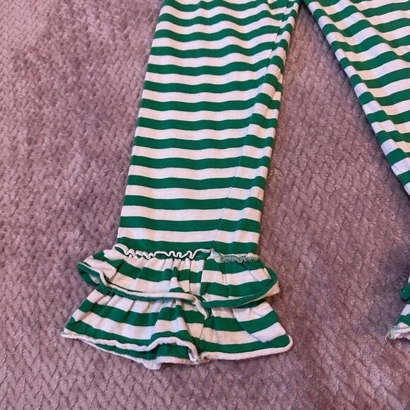 Girl’s Green and White Ruffle Pants Size 6/7 - Picture 9 of 11